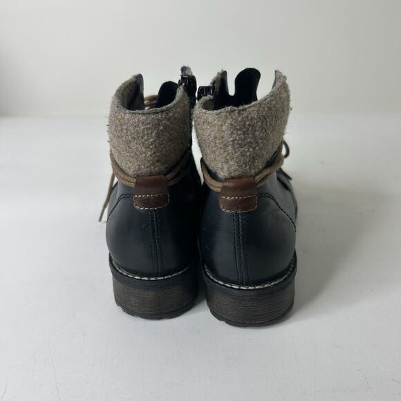 Remonte Women's 38 US 7.5 Leather Lace Up Ankle Boots Navy Blue Bootie - Picture 5 of 8